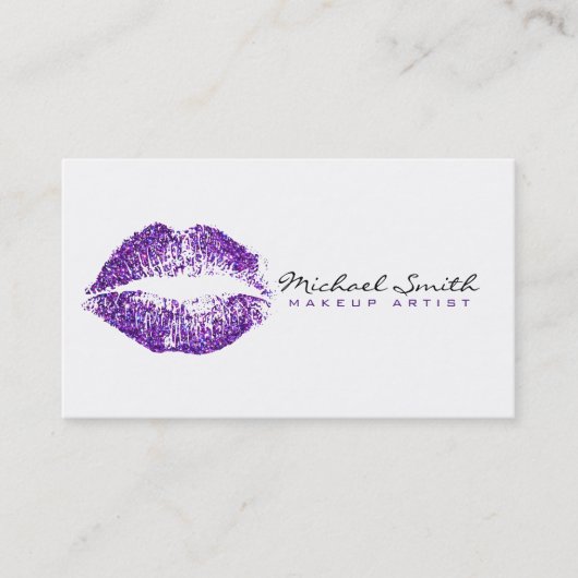 メーキャップアーティストの紫色の唇#2 名刺 (正面)