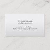 メーキャップアーティストの美容師のばら色の金ゴールド箱のサロン 名刺 (裏面)