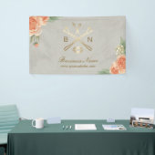 メーキャップアーティストの美容師のヴィンテージの花柄のサロン 横断幕 (トレードショー)