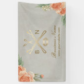 メーキャップアーティストの美容師のヴィンテージの花柄のサロン 横断幕 (縦)