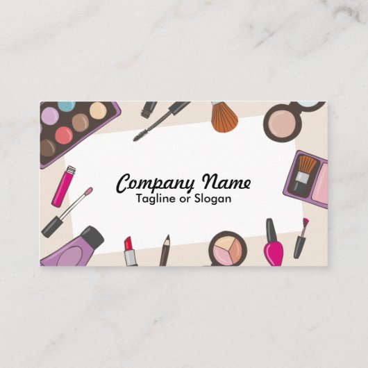 メーキャップアーティストの美容師 名刺 (裏面)