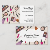 メーキャップアーティストの美容師 名刺 (正面/裏面)