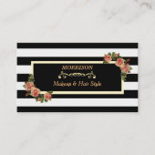 メーキャップアーティストの美容院の金ゴールドの名刺 名刺 (正面)