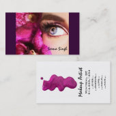 メーキャップアーティストの花 名刺 (正面/裏面)