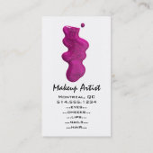 メーキャップアーティストの花 名刺 (裏面)