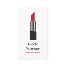 メーキャップアーティストの赤の口紅