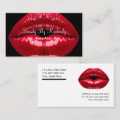 メーキャップアーティストの赤の唇 名刺 (正面/裏面)