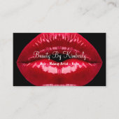 メーキャップアーティストの赤の唇 名刺 (正面)