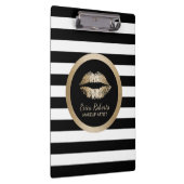 メーキャップアーティストの金ゴールドのキスのモダンは縞で飾ります クリップボード (右)