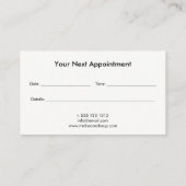 メーキャップアーティストの金ゴールドのグリッターの唇の黒いアポイントメント 予約カード (裏面)