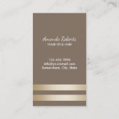 メーキャップアーティストの金ゴールドの花のサングラスの美しいの女の子 名刺 (裏面)