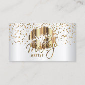 メーキャップアーティストの金紙吹雪及び金ゴールドの金属の唇2 名刺 (正面)