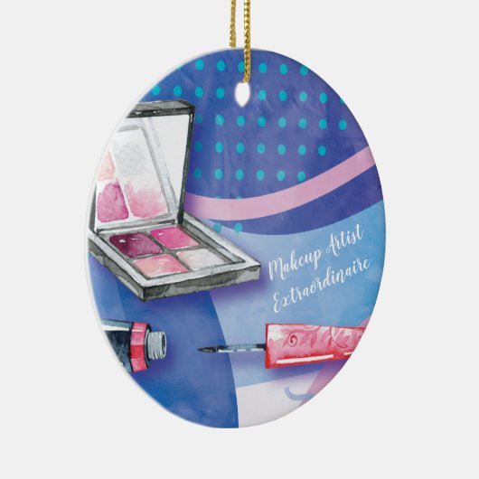 メーキャップアーティストの非凡な美しいのスタイリスト セラミックオーナメント (右)