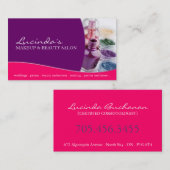 メーキャップアーティストの~の名刺のテンプレート 名刺 (正面/裏面)