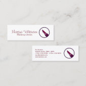 メーキャップアーティストのlipsticスタイルカバー スキニー名刺 (正面/裏面)