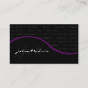 メーキャップアーティストは女性の名刺を構成します 名刺