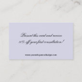 メーキャップアーティストは女性の名刺を構成します 名刺 (裏面)