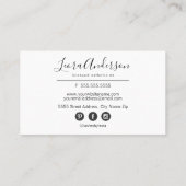 メーキャップアーティストはMicrobladingの水彩画を打ちます 名刺 (裏面)