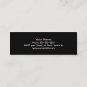 メーキャップアーティストまたは美容院の名刺のテンプレート スキニー名刺 (裏面)