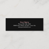 メーキャップアーティストまたは美容院の名刺のテンプレート スキニー名刺 (裏面)