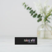 メーキャップアーティストまたは美容院の名刺のテンプレート スキニー名刺 (スタンド正面)