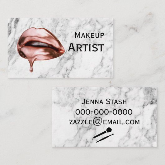 メーキャップアーティストビジネス 名刺 (正面/裏面)