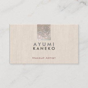メーキャップアーティスト現代およびシックスパンコールシンプル 名刺