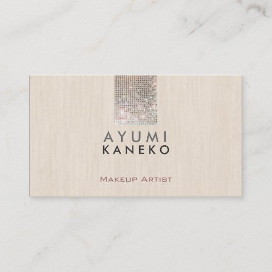 メーキャップアーティスト現代およびシックスパンコールシンプル 名刺 (正面)