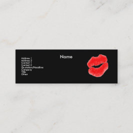 "メーキャップアーティスト"の花柄IIのプロフィールカード スキニー名刺