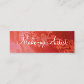 "メーキャップアーティスト"の花柄IIのプロフィールカード スキニー名刺 (裏面)
