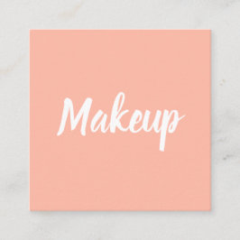 メーキャップアーティスト/サロンのタイポグラフィのシンプルのトレンディー スクエア名刺