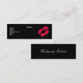 "メーキャップアーティスト" スキニー名刺 (正面/裏面)