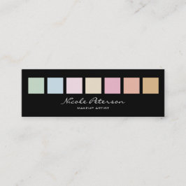 メーキャップアーティスト-モダンの素晴らしいパステルカラー スキニー名刺