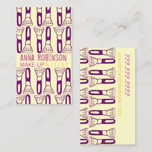 メーキャップアーティスト 名刺 (正面/裏面)