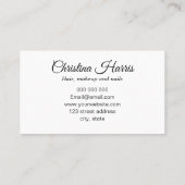 メーキャップアーティスト、美容師/サロンの名刺 名刺 (裏面)