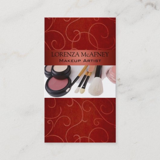 メーキャップアーティストIIのプロフェッショナルの美容師 名刺 (正面)