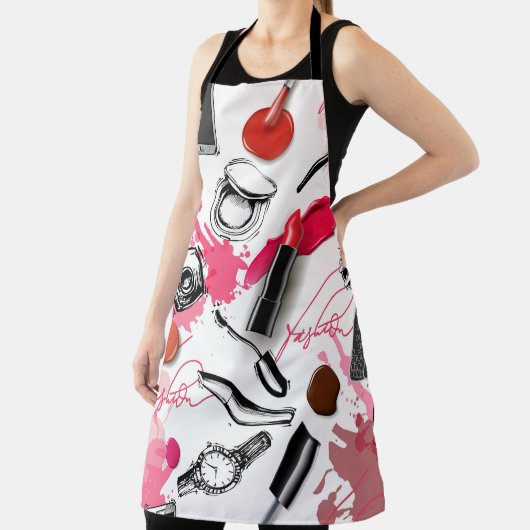 メークアップを伴うシームレス絵を描なパターン エプロン (インサイチュ)