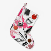 メークアップを伴うシームレス絵を描なパターン スモールクリスマスストッキング (正面 (吊り時))