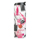 メークアップを伴うシームレス絵を描なパターン タンブラー (回転左)