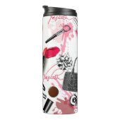 メークアップを伴うシームレス絵を描なパターン タンブラー (回転右)