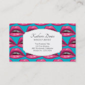 メークアップアーティストアポップ・アートのートピンクリップス名刺 名刺 (正面)