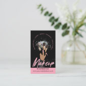 メークアップアーティストグラムMUA美しいサロンビューティシャンバス 名刺 (スタンド正面)