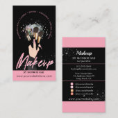 メークアップアーティストグラムMUA美しいサロンビューティシャン 名刺 (正面/裏面)