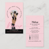 メークアップアーティストグラムMUA美しいサロンビューティシャン 名刺 (正面/裏面)