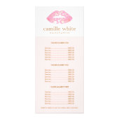 メークアップアーティストピンクと金ゴールドリップピンクの価格表 ラックカード (正面)