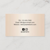 メークアップアーティストマニキュリストエレガントパステルフローラ 名刺 (裏面)