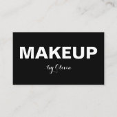 メークアップアーティストモダン白黒名刺 名刺 (正面)