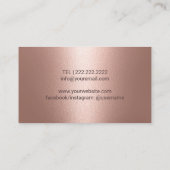 メークアップアーティストリップスバラ金ゴールドサロン 名刺 (裏面)