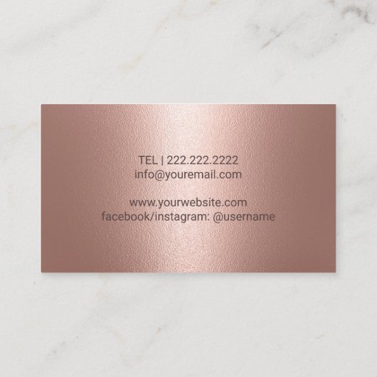 メークアップアーティストリップスバラ金ゴールドサロン 名刺 (裏面)