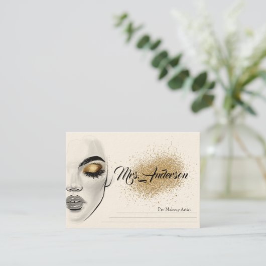メークアップアーティスト名刺 名刺 (スタンド正面)